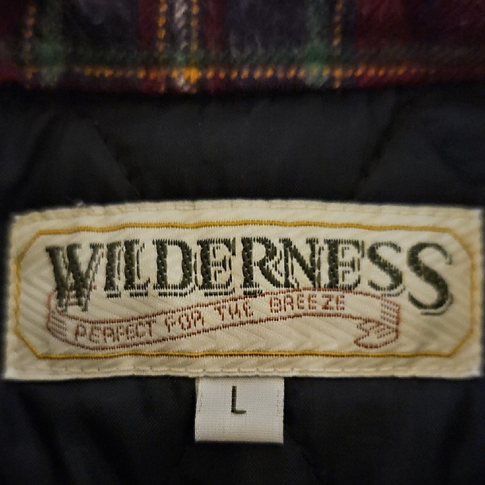 Vintage Wilderness Men's Plaid insulated Flannel Shirt button down comfy warm - Picture 6 of 16